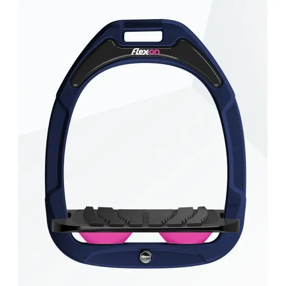 Schräg-Greifsteigbügel Marine/Schwarz/Rosa Flex-On Green Composite