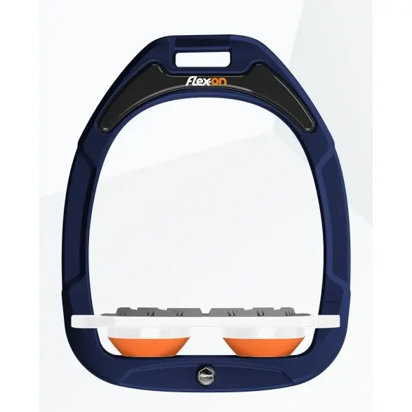 Platte Grip Steigbügel Marine/Weiß/Orange Flex-On Green Composite