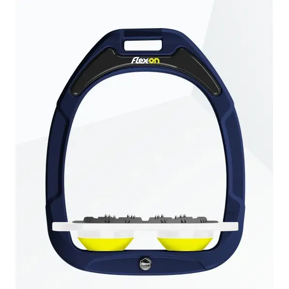 Platte Ultra Grip Steigbügel Marine/Weiß/Gelb Flex-On Green Composite