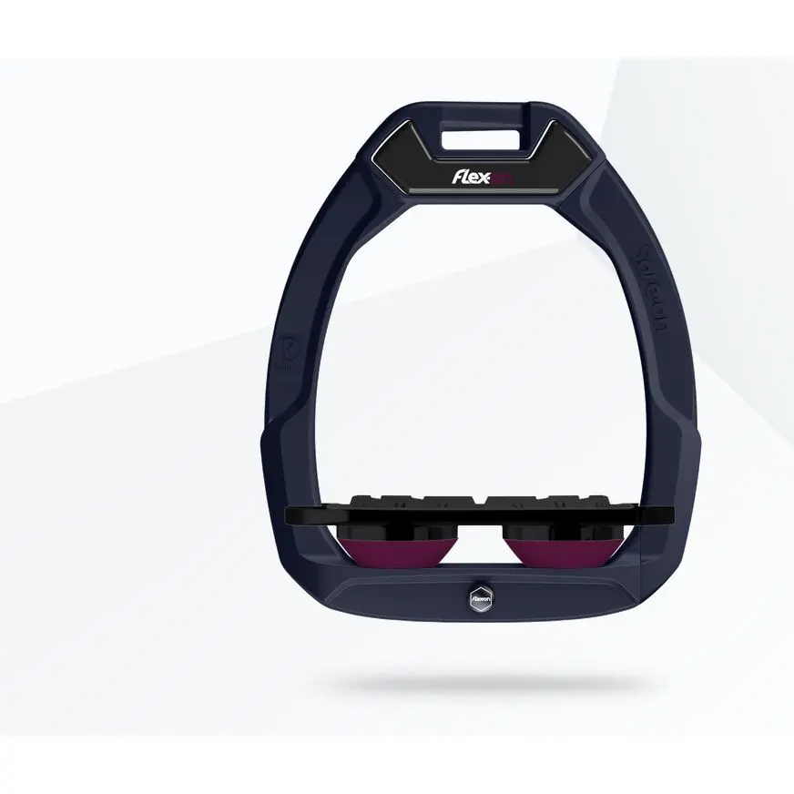 Stivaletti di sicurezza per equitazione Piatto Grip Alluminio/Nero/Prugna Flex-On Safe-On