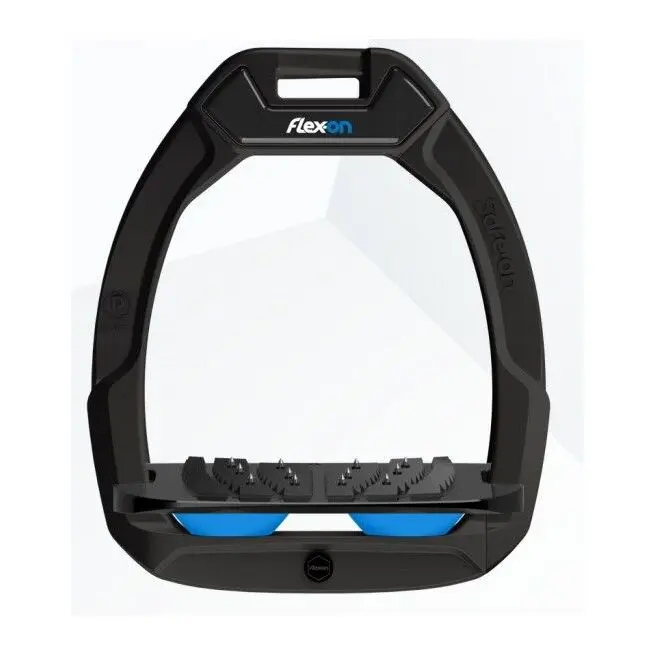 Staffe di sicurezza da equitazione Inclinato Ultra Grip Nero/Nero/Blu Flex-On Safe-On