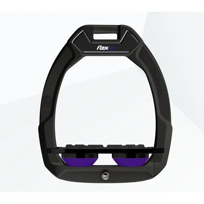 Sicherheitssteigbügel Plat Grip Schwarz/Schwarz/Violett Flex-On Safe-On
