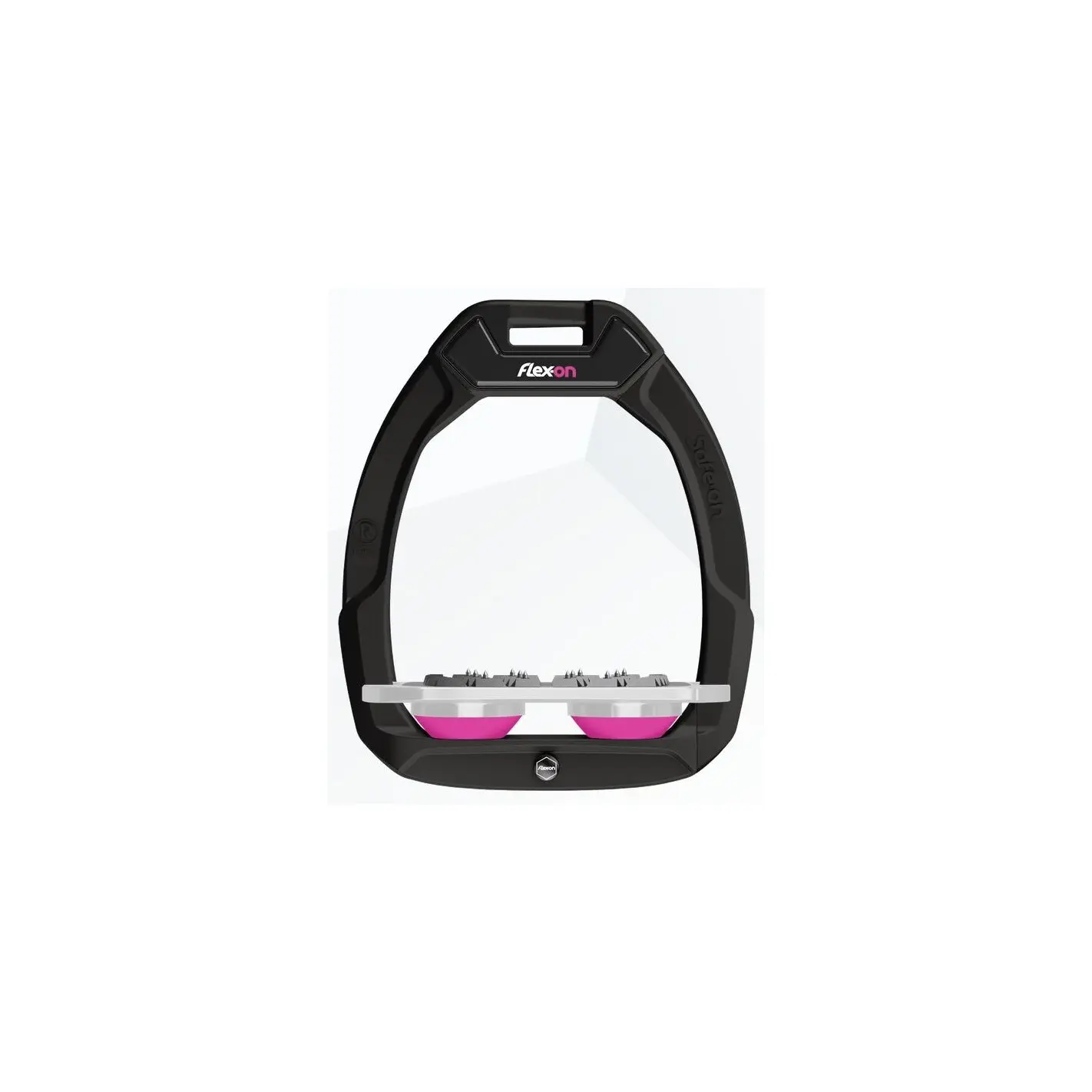 Sicherheitssteigbügel Flach Ultra Grip Schwarz/Grau/Rosa Flex-On Safe-On