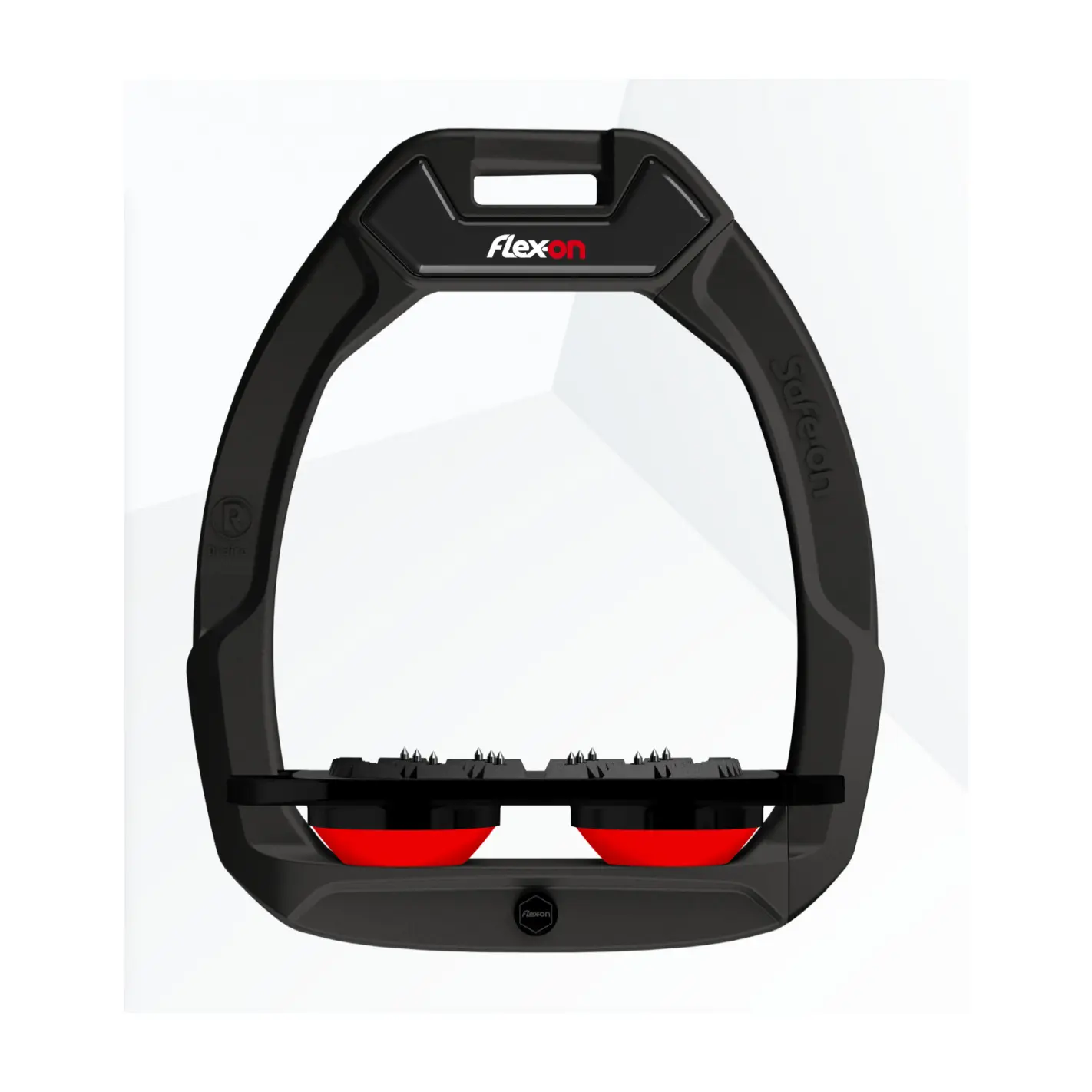 Sicherheitssteigbügel Ultra Grip Flach Schwarz/Schwarz/Rot Flex-On Safe-On