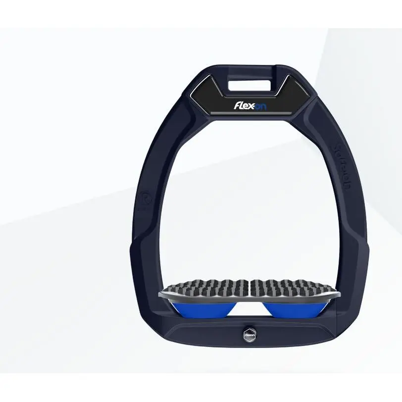 Sicherheitssteigbügel Reiten Endurance Braun/Grau/Blau Flex-On Safe-On