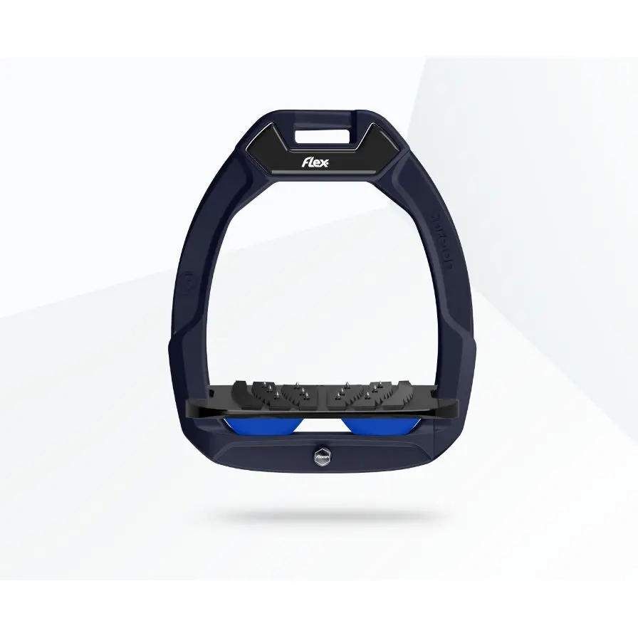 Sicherheitssteigbügel Reiten Neigung Ultra Grip Rot/Schwarz/Blau Flex-On Safe-On