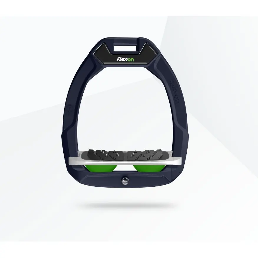 Sicherheitsreitsteigbügel Neigung Ultra Grip Grün/Grau/Grün Flex-On Safe-On