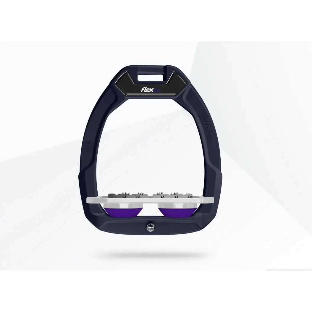 Sicherheitsreitersteigbügel Flat Ultra Grip Grün/Grau/Violett Flex-On Safe-On