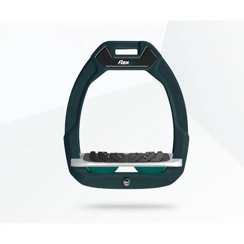 Sicherheitsreitsteigbügel Neigung Ultra Grip Grün/Grau/Grün Flex-On Safe-On