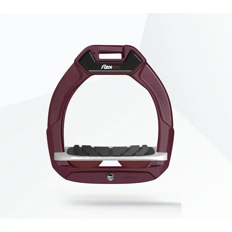 Sicherheitssteigbügel Reiten Geneigt Grip Bordeaux/Grau/Bordeaux Kinder Flex-On Safe-On