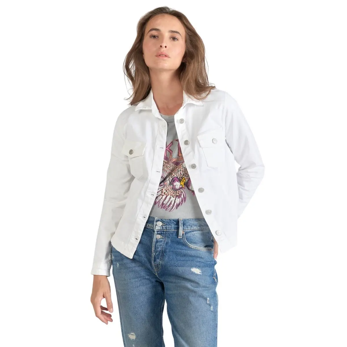 Jeansjacke Damen Le Temps des cerises Lilly