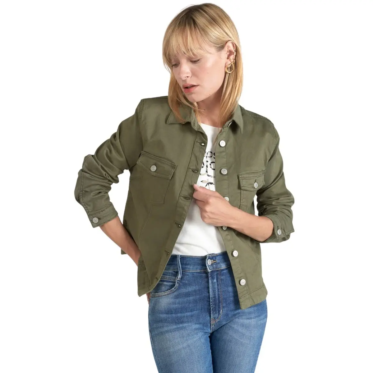 Jeansjacke Frau Le Temps des cerises Lilly