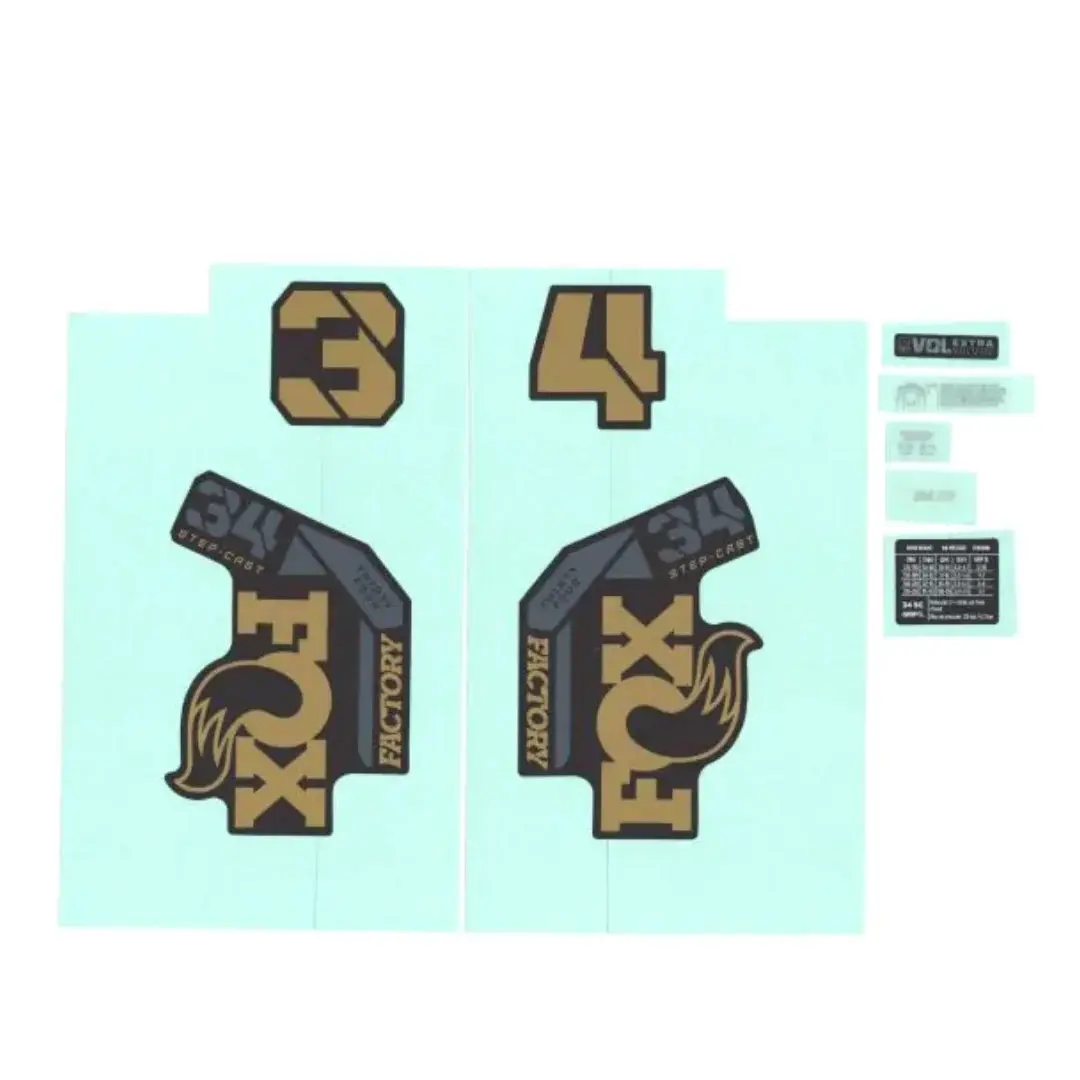 Fiets vork sticker kit Fox Factory 2025 34 SC F-S
