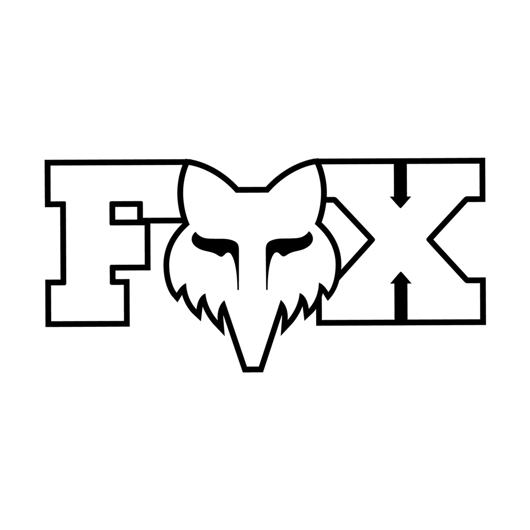 Aufkleber Fox Racing Head X 7"
