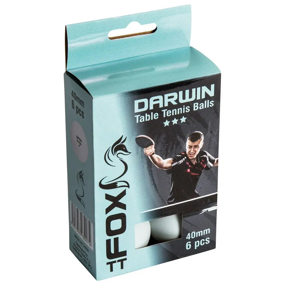 Tischtennisball Fox TT Darwin 3 Star (x6)
