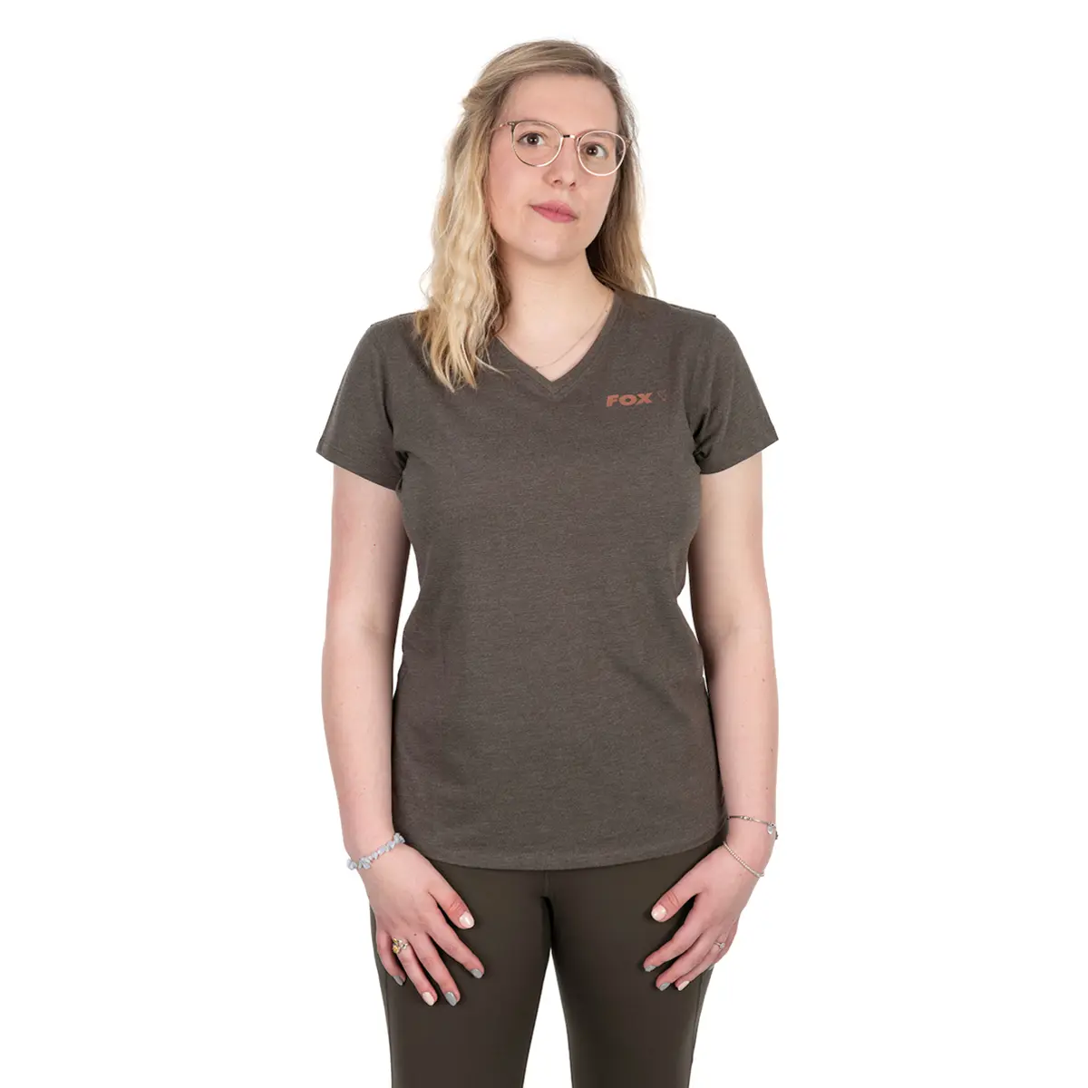 Dames-T-shirt met v-hals Fox WC