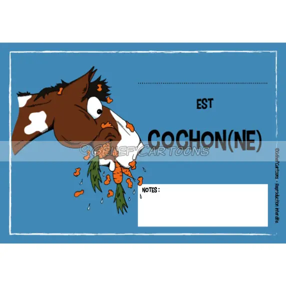 Humorous plate pig/ne Fr8Man