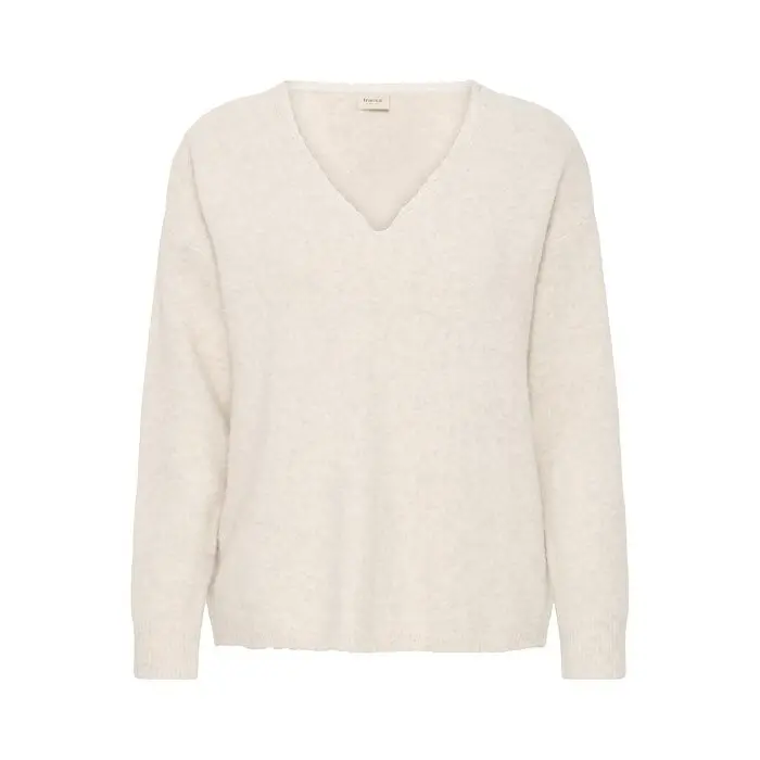 Pullover mit V-Ausschnitt Damen fransa Ellen 1