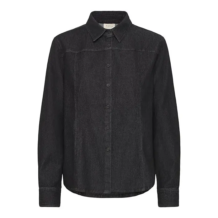 Fransa Women's Black Long Sleeve Shirt Chi 1