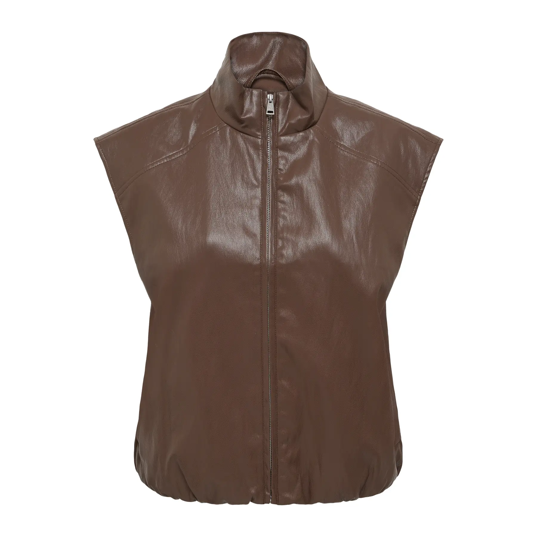 Ärmellose Lederjacke Damen fransa Frkalameto