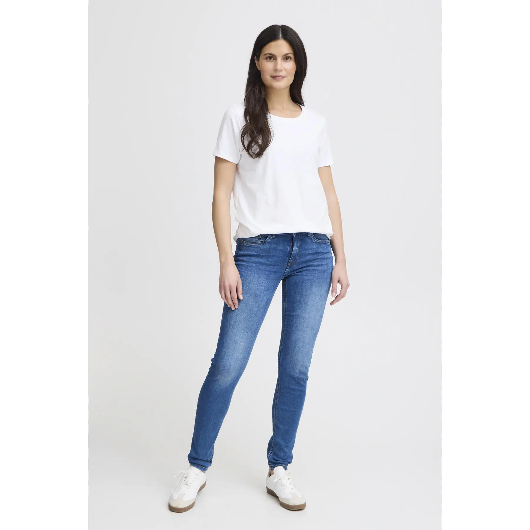 Fransa Women's White T-Shirt Zashoulder 1