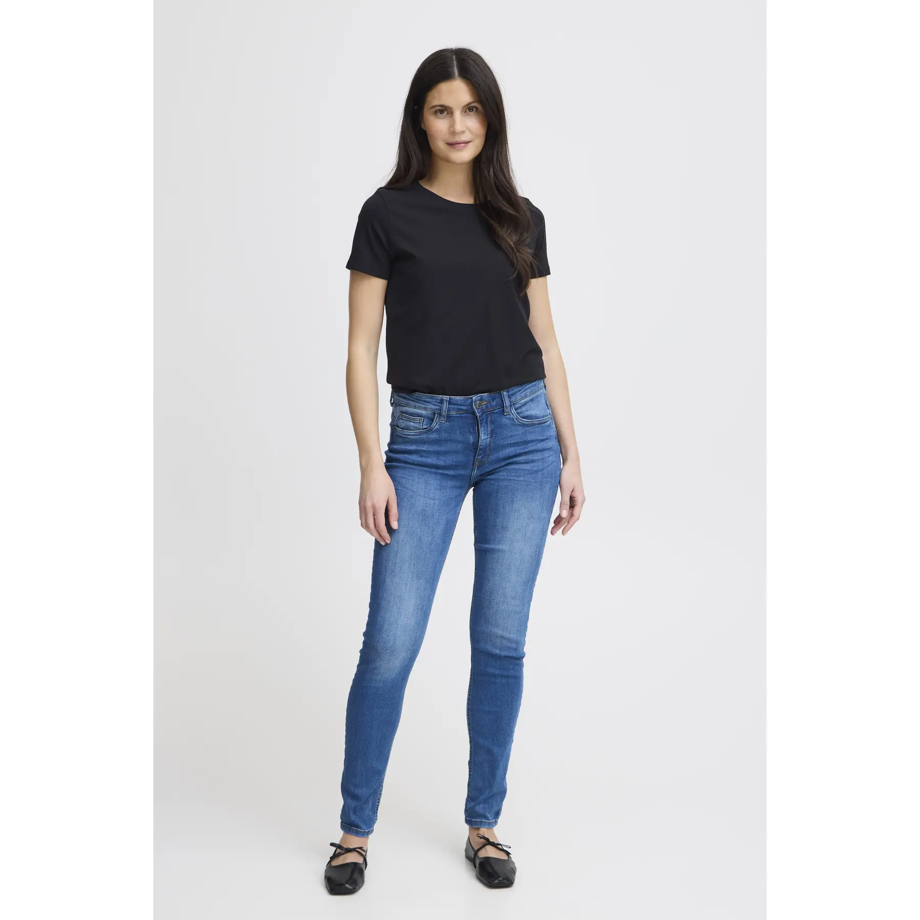 Fransa Women's Black T-Shirt Zashoulder 1