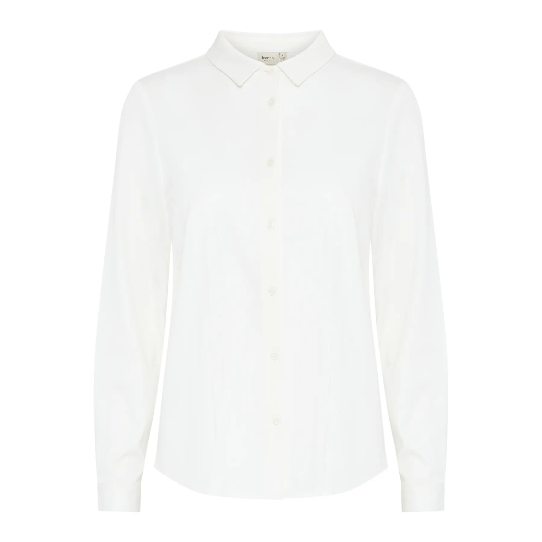 Fransa Women's White Long Sleeve Blouse Justina Sh 1