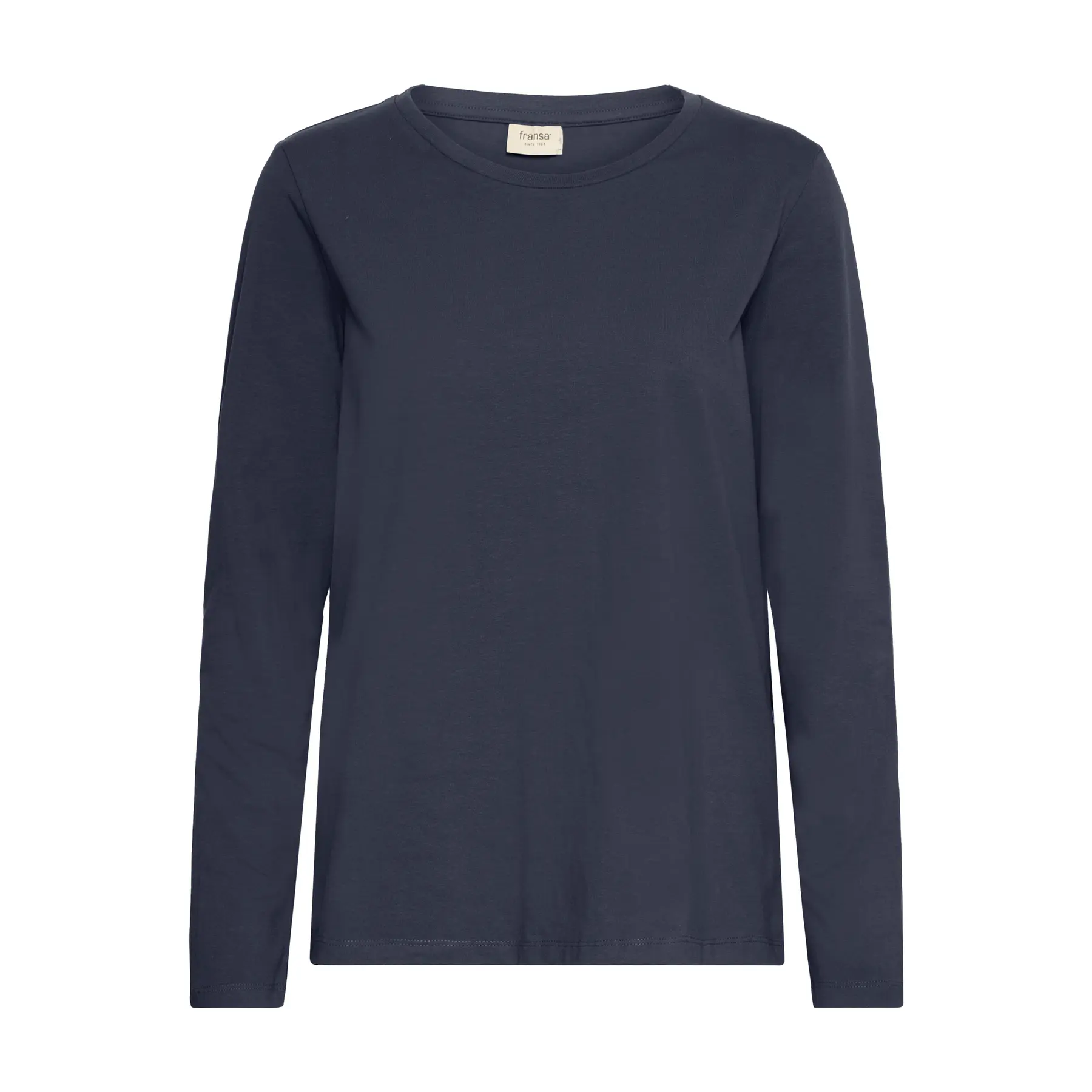 Fransa Women's Blue Long Sleeve T-Shirt Zashoulder 5