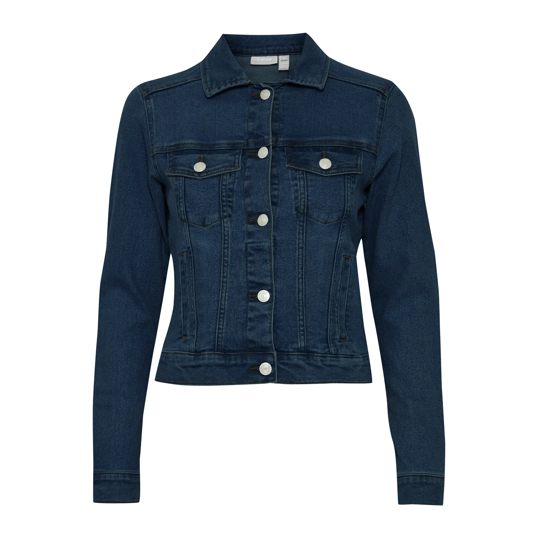 Fransa Women's Blue Denim Jacket Fxdenima 1