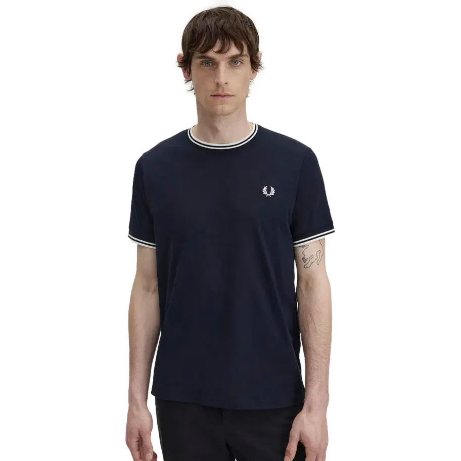 T-shirt à double bande Fred Perry T-shirt à double bande Fred Perry