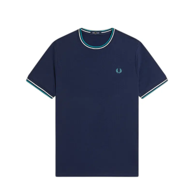 T-shirt a doppio profilo a contrasto Fred Perry