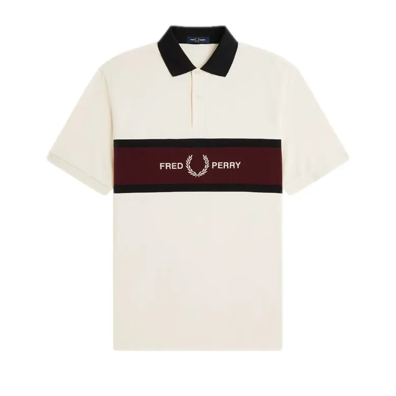 Polo mit besticktem Panel Fred Perry