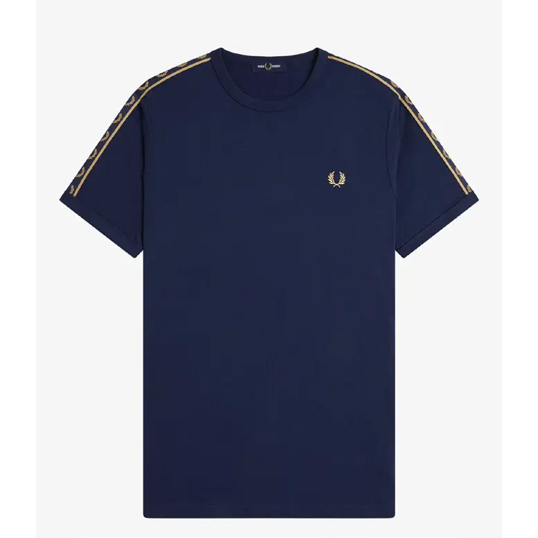T-shirt con bordi a contrasto