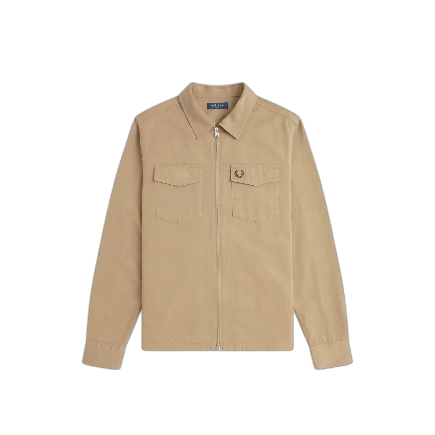 Camicia overshirt in serge con zip Fred Perry