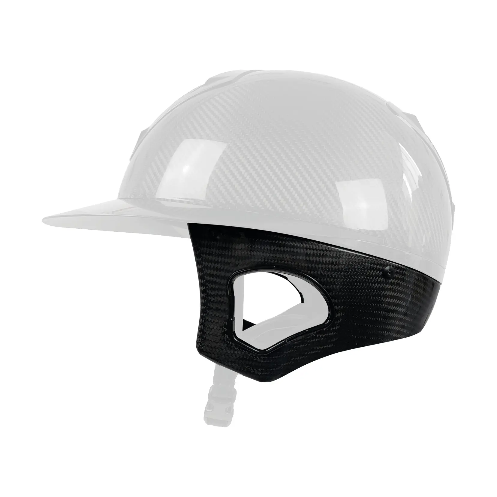 Protezione temporale del casco da equitazione Freejump Voronoï Carbon