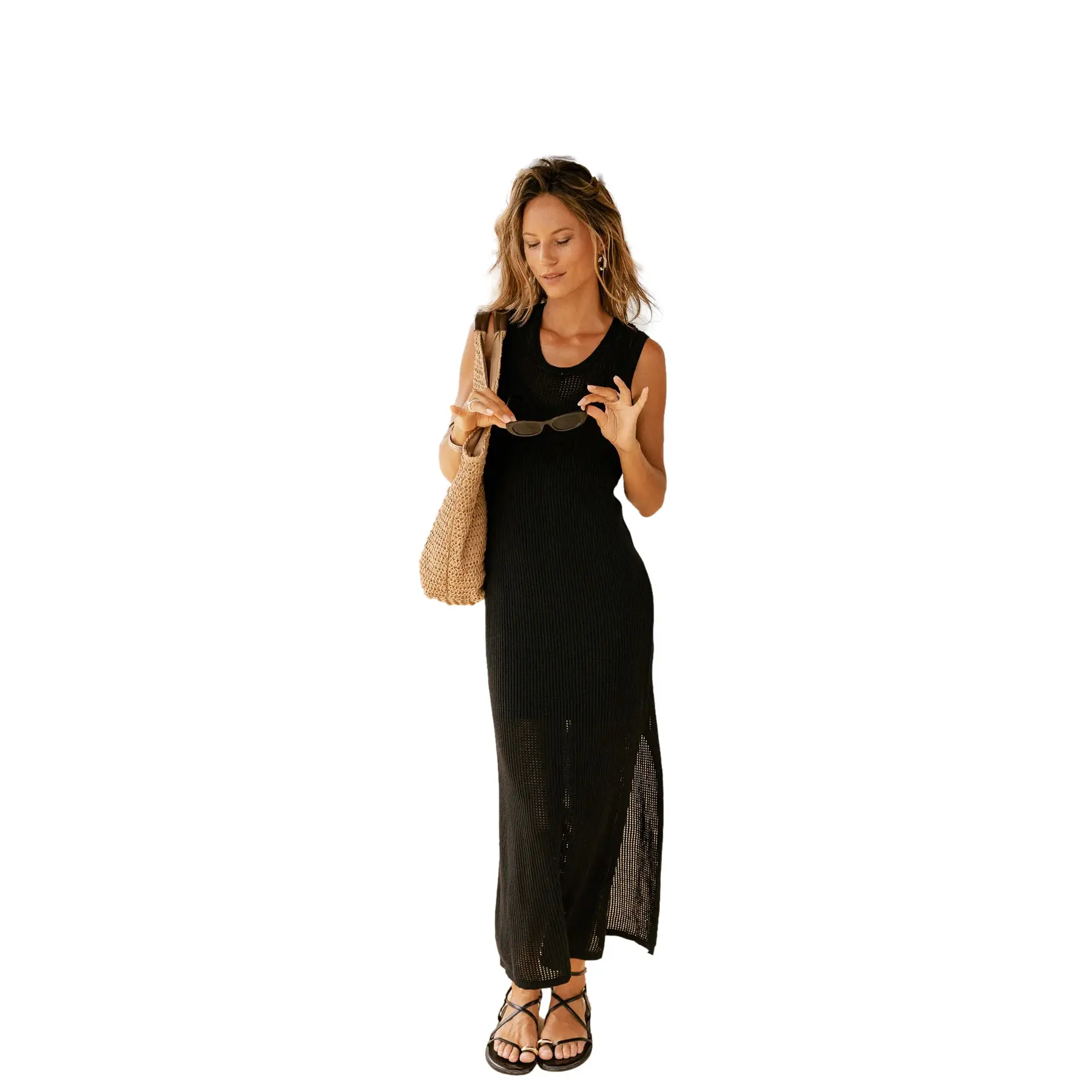 Langes Kleid, Damen Freeman T Porter Rommy Mesh