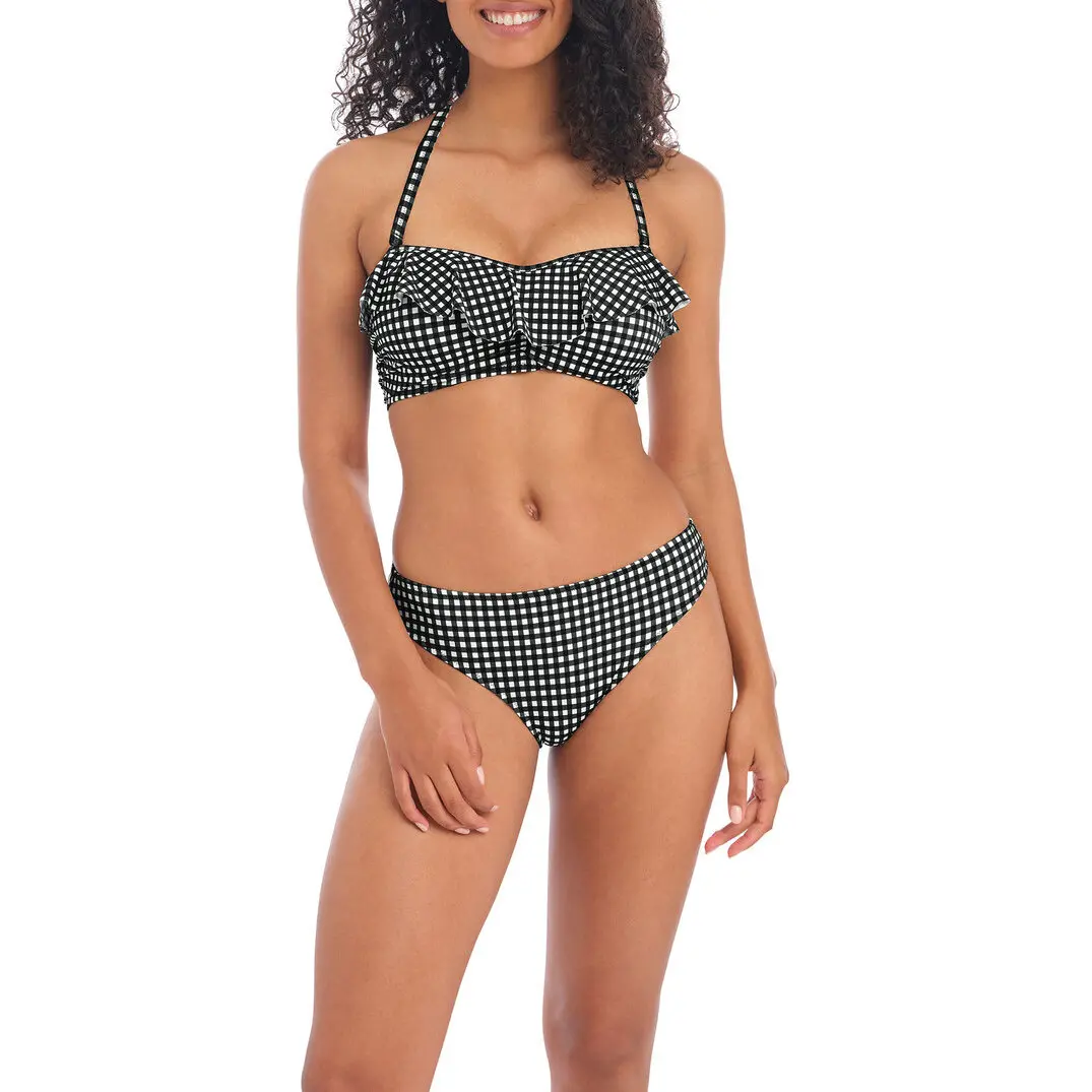 Crop top per costume da bagno donna con ferretto Freya Check In
