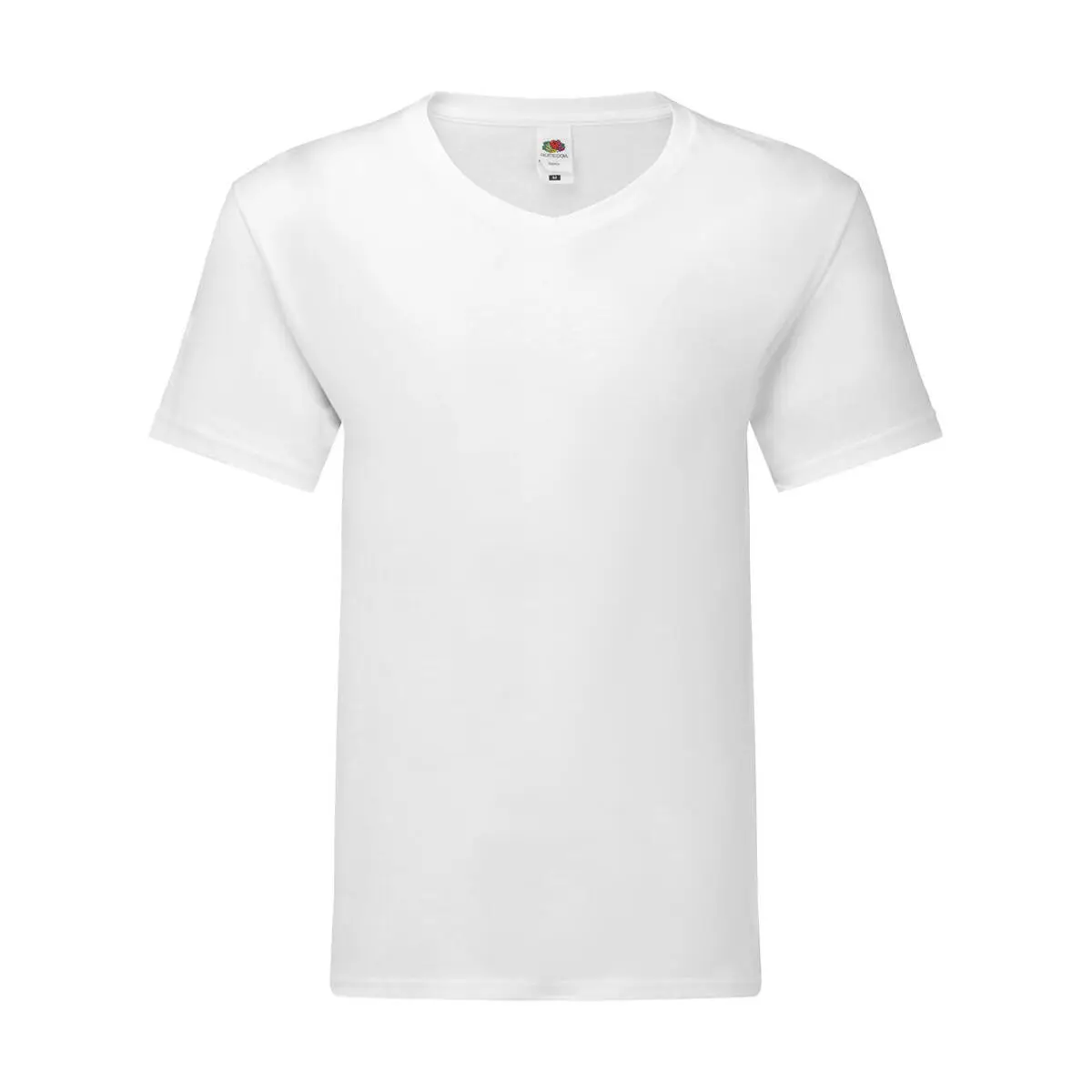 T-Shirt mit V-Ausschnitt aus Baumwolle Fruit of the Loom Iconic 150
