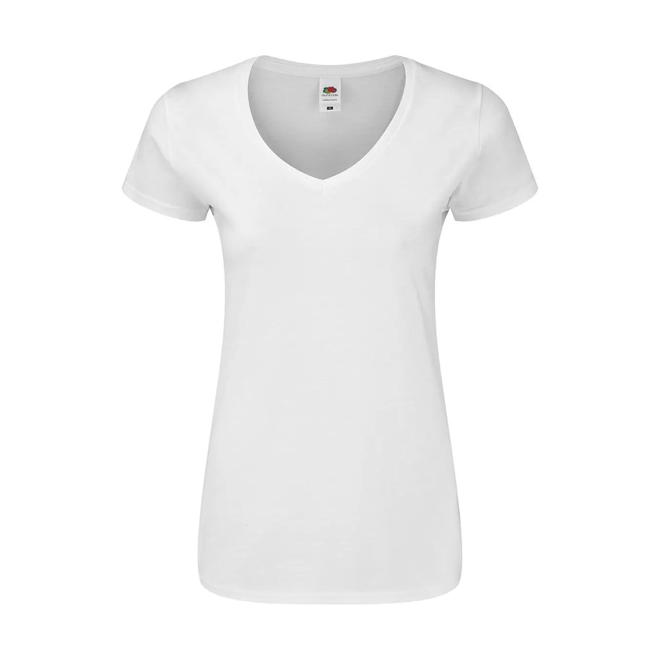 T-shirt da donna con scollo a V Fruit of the Loom Iconic 150