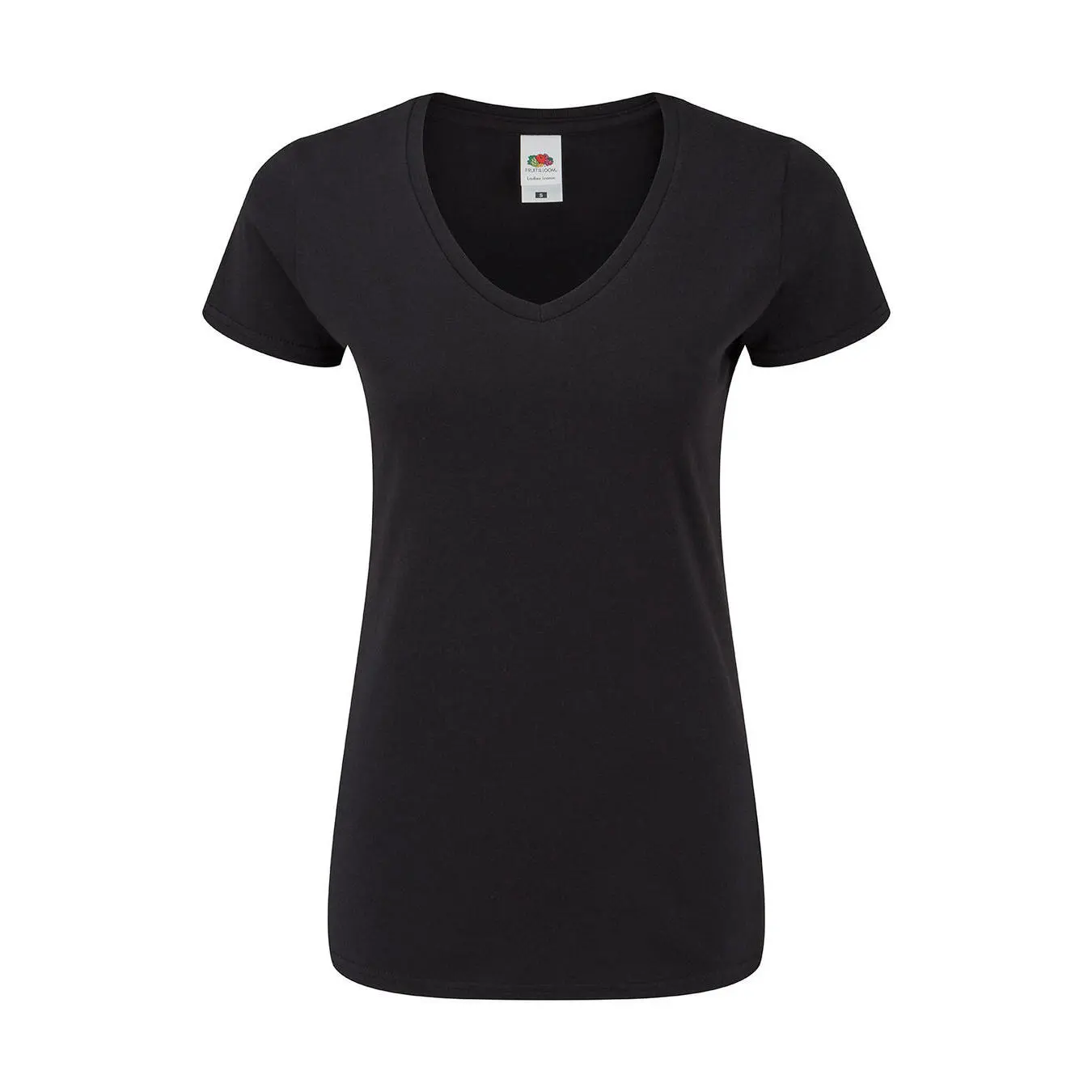 T-shirt da donna con scollo a V Fruit of the Loom Iconic 150
