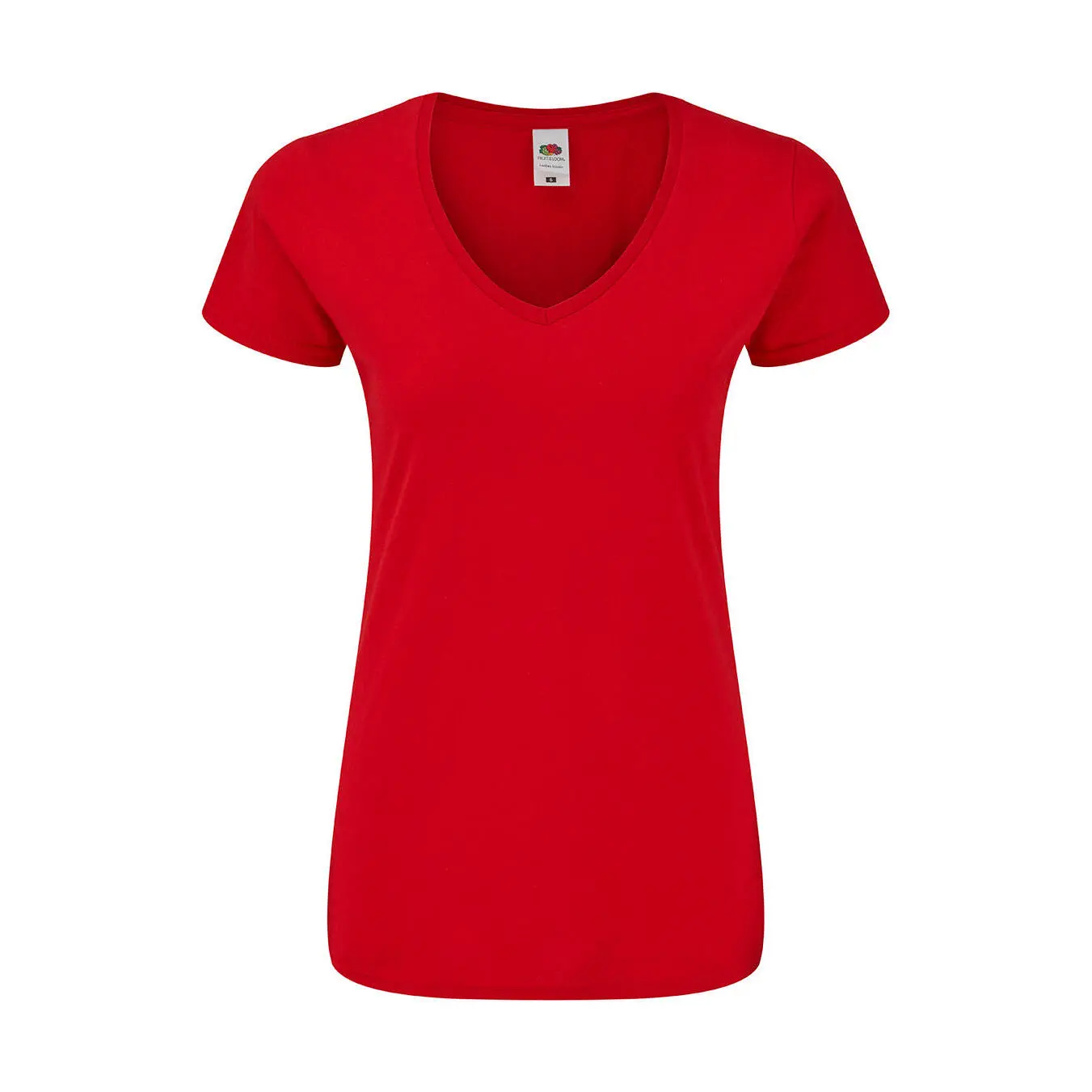 T-shirt da donna con scollo a V Fruit of the Loom Iconic 150