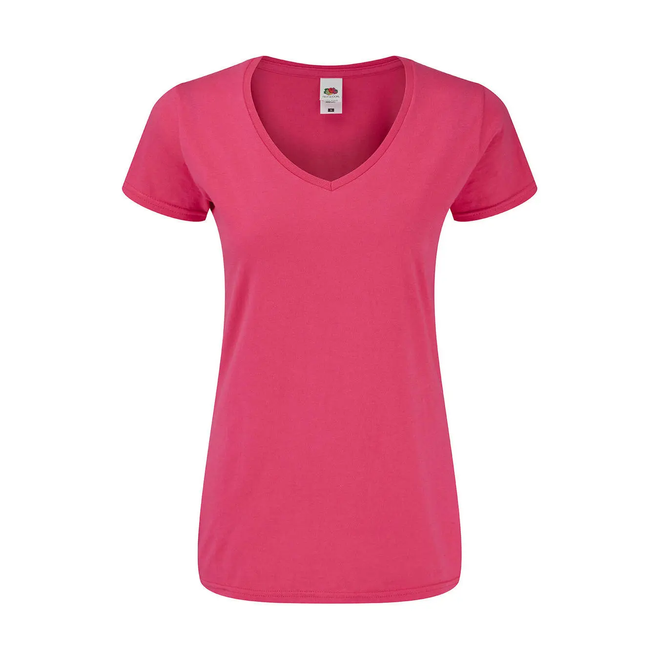 T-shirt da donna con scollo a V Fruit of the Loom Iconic 150