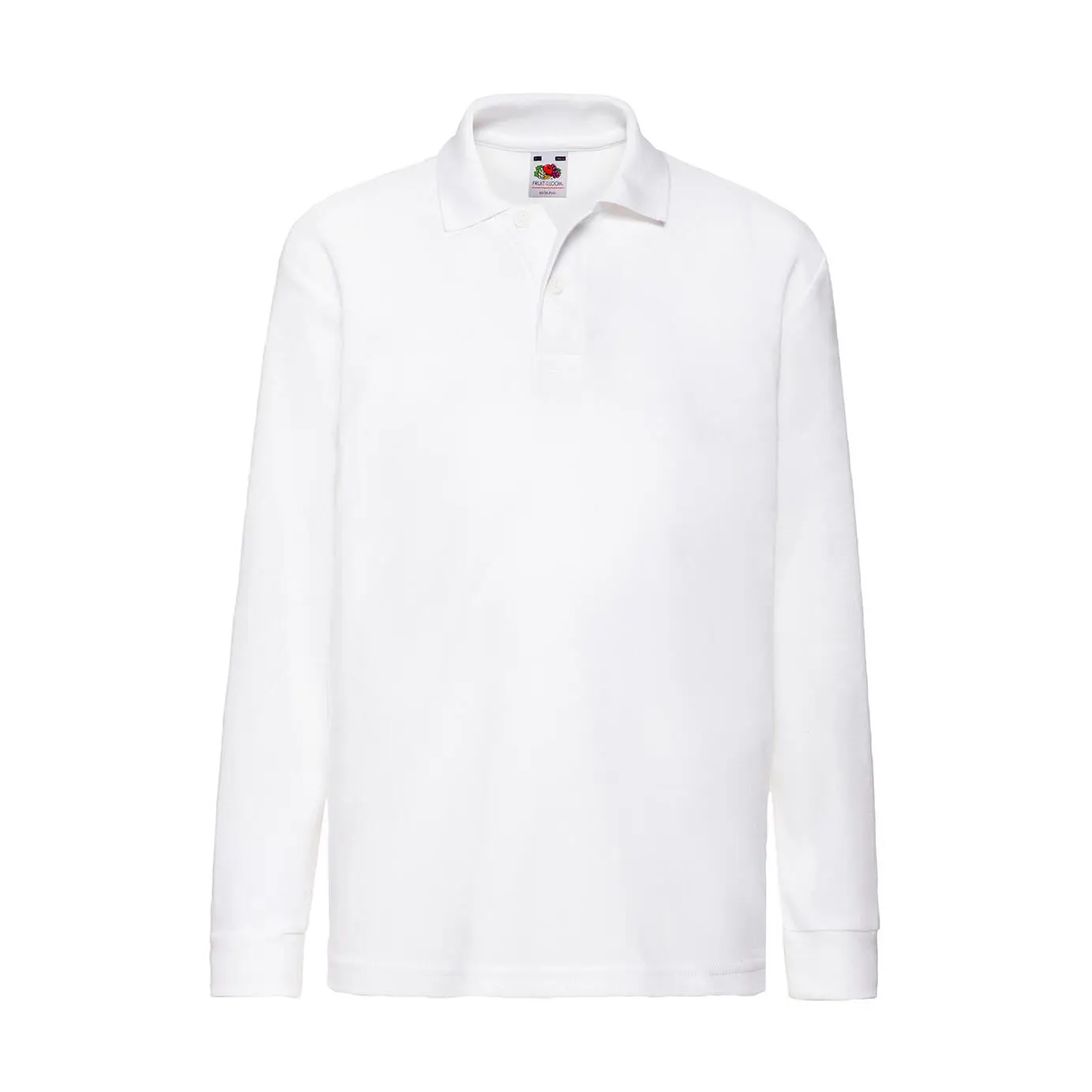 Langarm Polo-Shirt Kind Fruit of the Loom