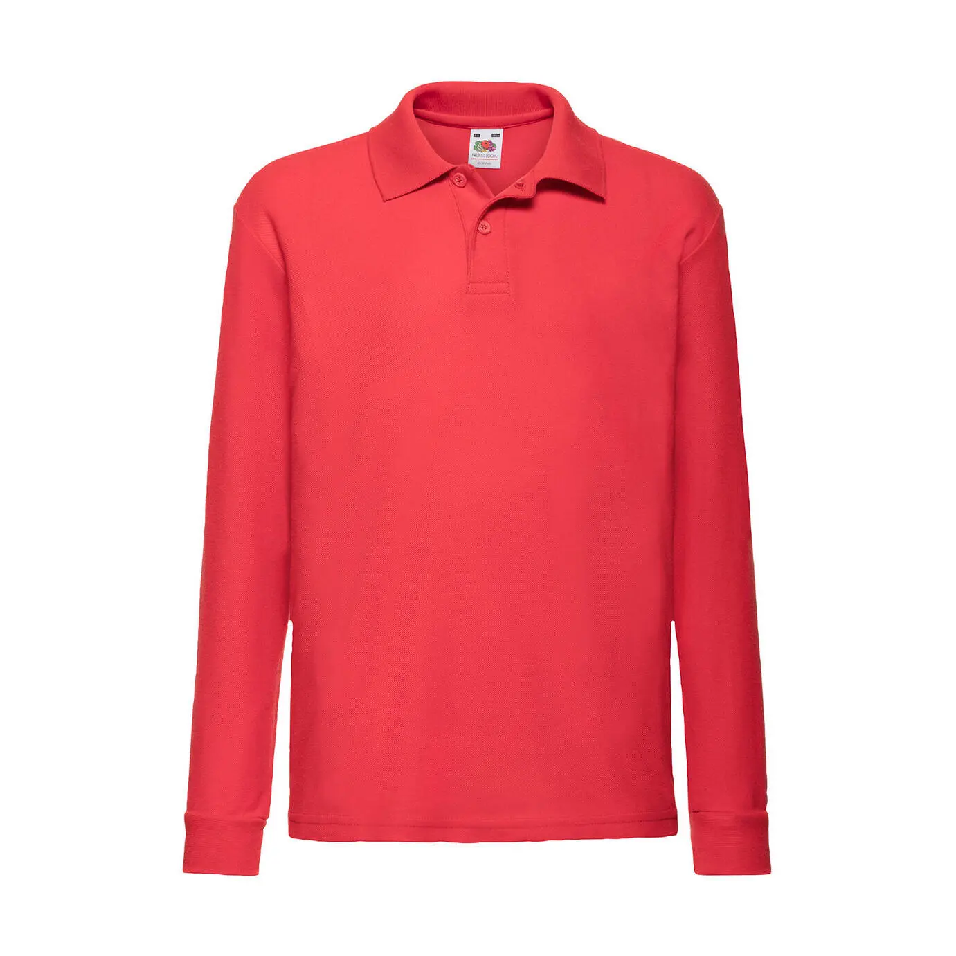 Langarm Polo-Shirt Kind Fruit of the Loom