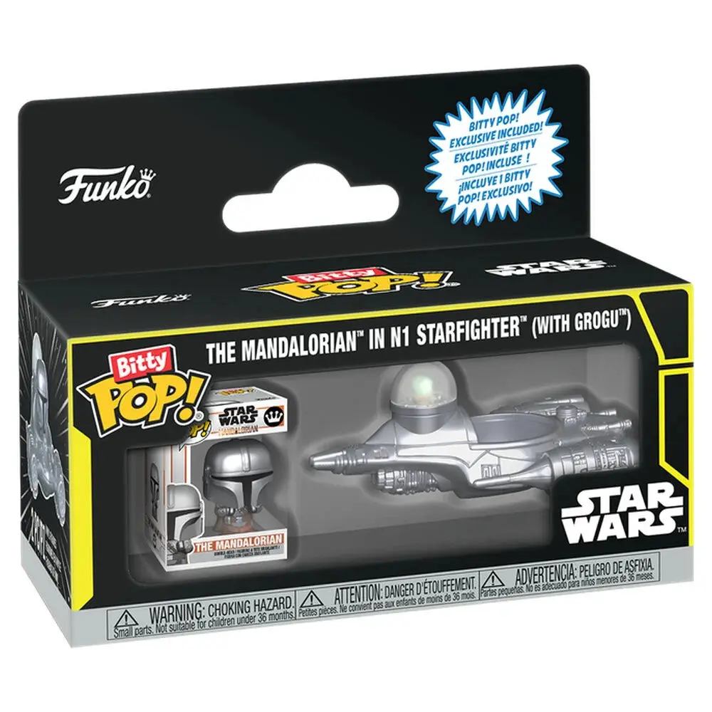 Figurine Funko Bitty POP Ride Star Wars The Mandalorian In N1 Starfighter With Grogu