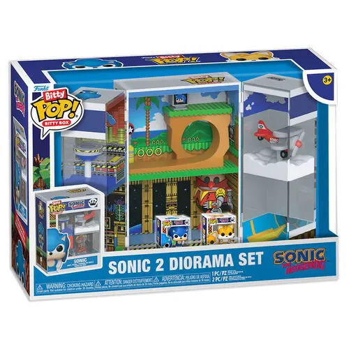 Figurine Funko Bitty POP Boxes Sonic The Hedgehog Sonic 2 diorama Set