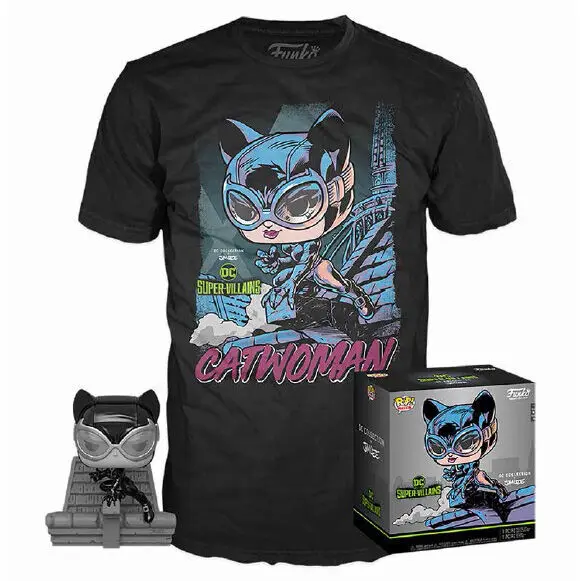 Figurine Funko POP & T-shirt DC Jim Lee Catwoman