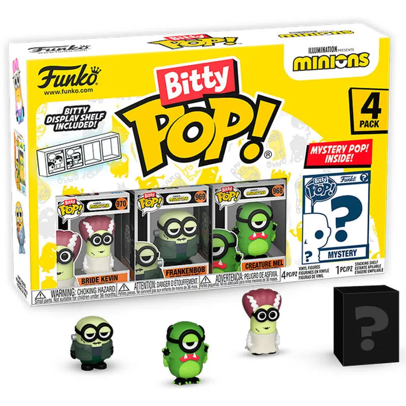 Figurine Bitty Pop Minions Serie 2 Funko Blister 4 (x4)