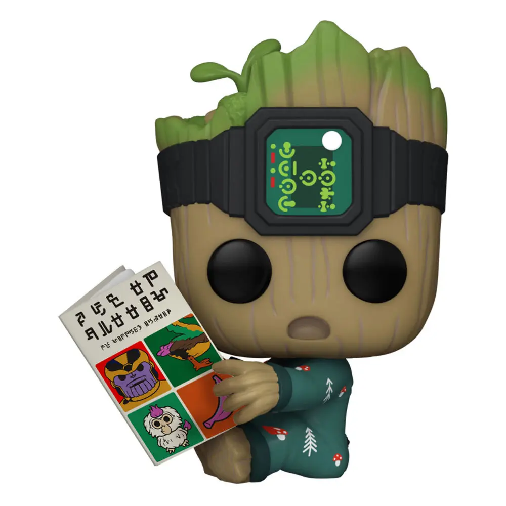 Figurine de collection en vinyle Funko Je s'appelle Groot POP! Groot PJs w/book