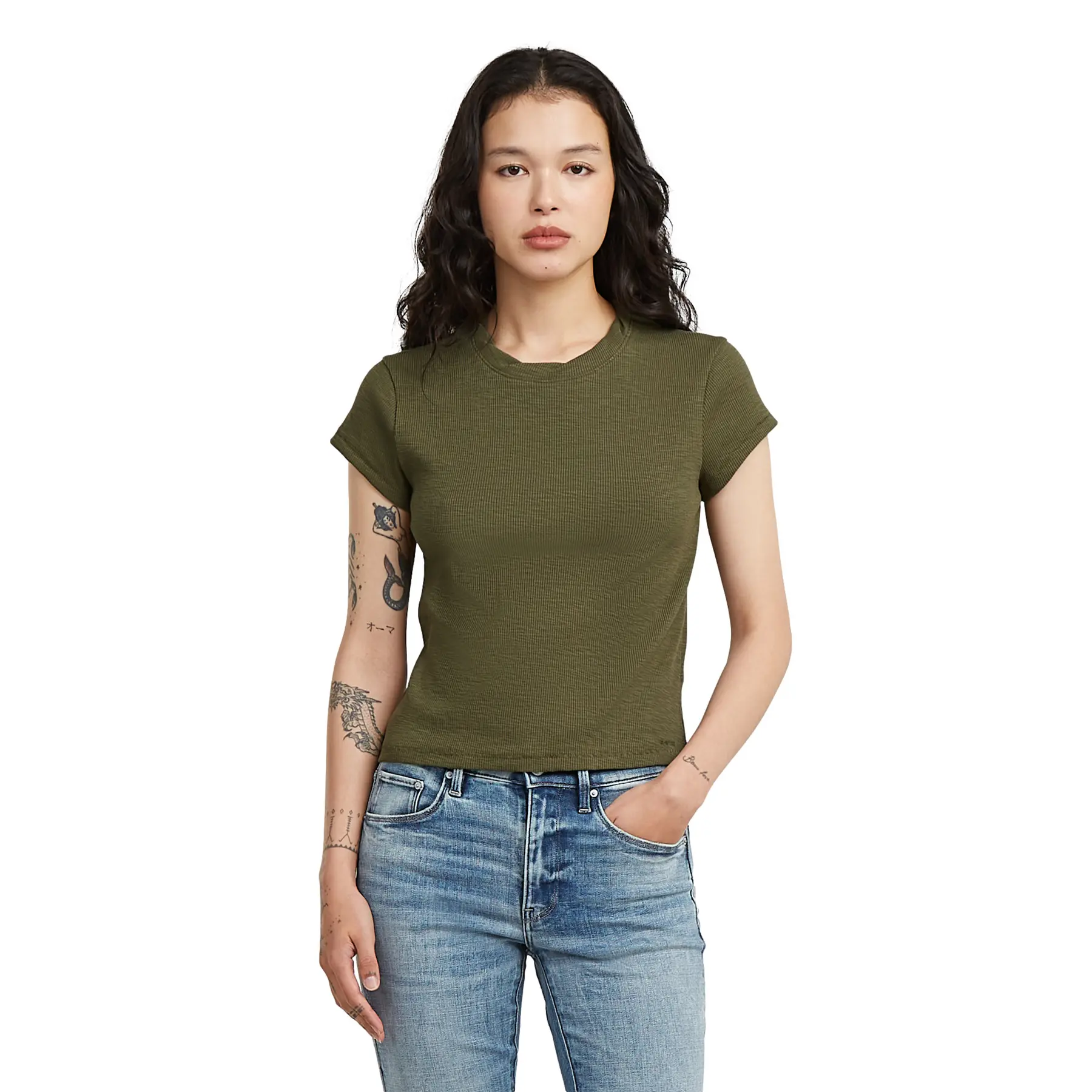 Strukturiertes T-Shirt Damen G-Star Baby